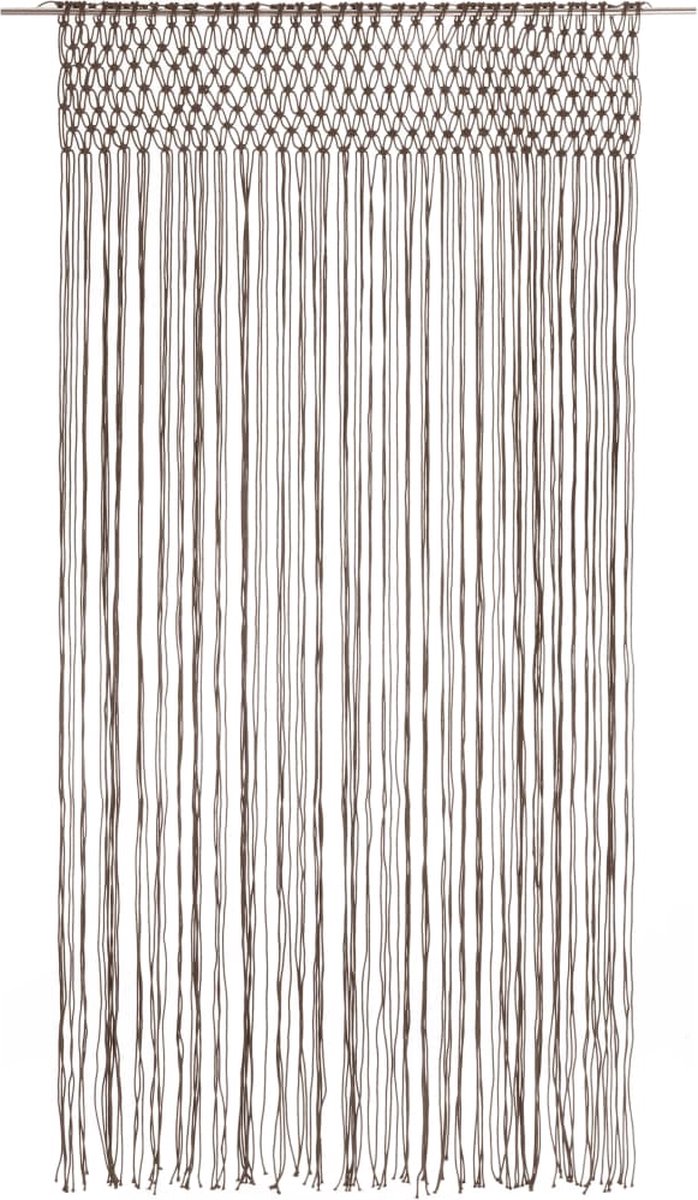 thumbnail: VidaXL Macramé Gordijn 140x240 Cm Katoen - Creme Deurgordijn
