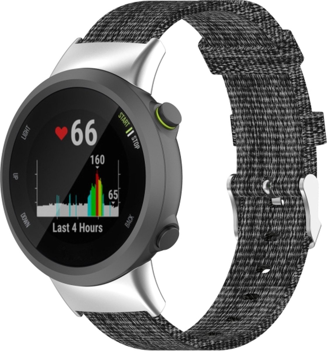 Nylon bandje - geschikt voor Garmin Forerunner 30 / 35 - grijs