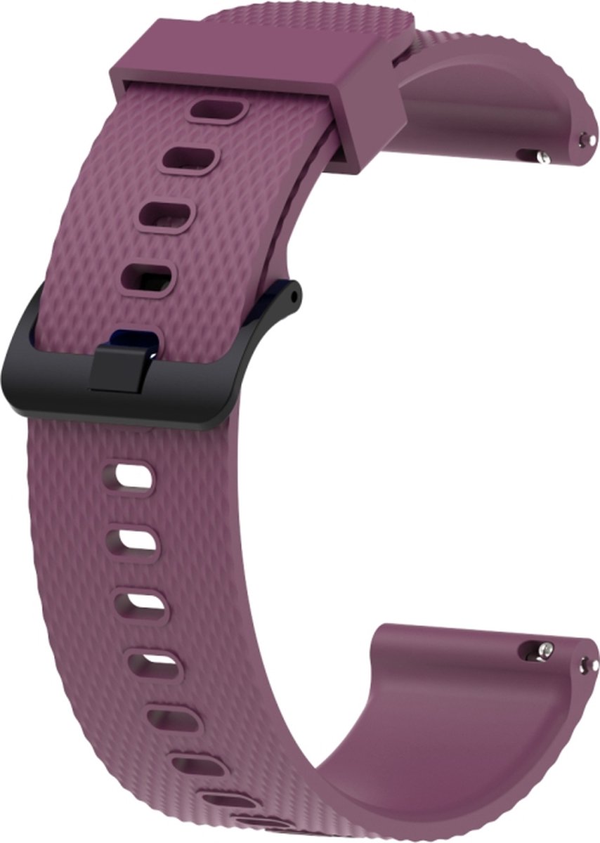 Siliconen bandje - geschikt voor Garmin Venu (2 Plus) / Venu SQ (2) / Vivomove (Style - Sport) / Vivoactive 3 / 5 / 6 / Forerunner 55 / 165 / 245 / 645 / 570 - 42mm - paars