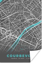 Affiche Courbevoie - Carte - France - Plan - Plan de ville - 40x60 cm