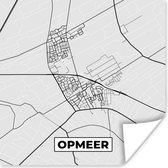 Affiche Opmeer - Carte - Plan de la ville - Plan d'étage - 75x75 cm