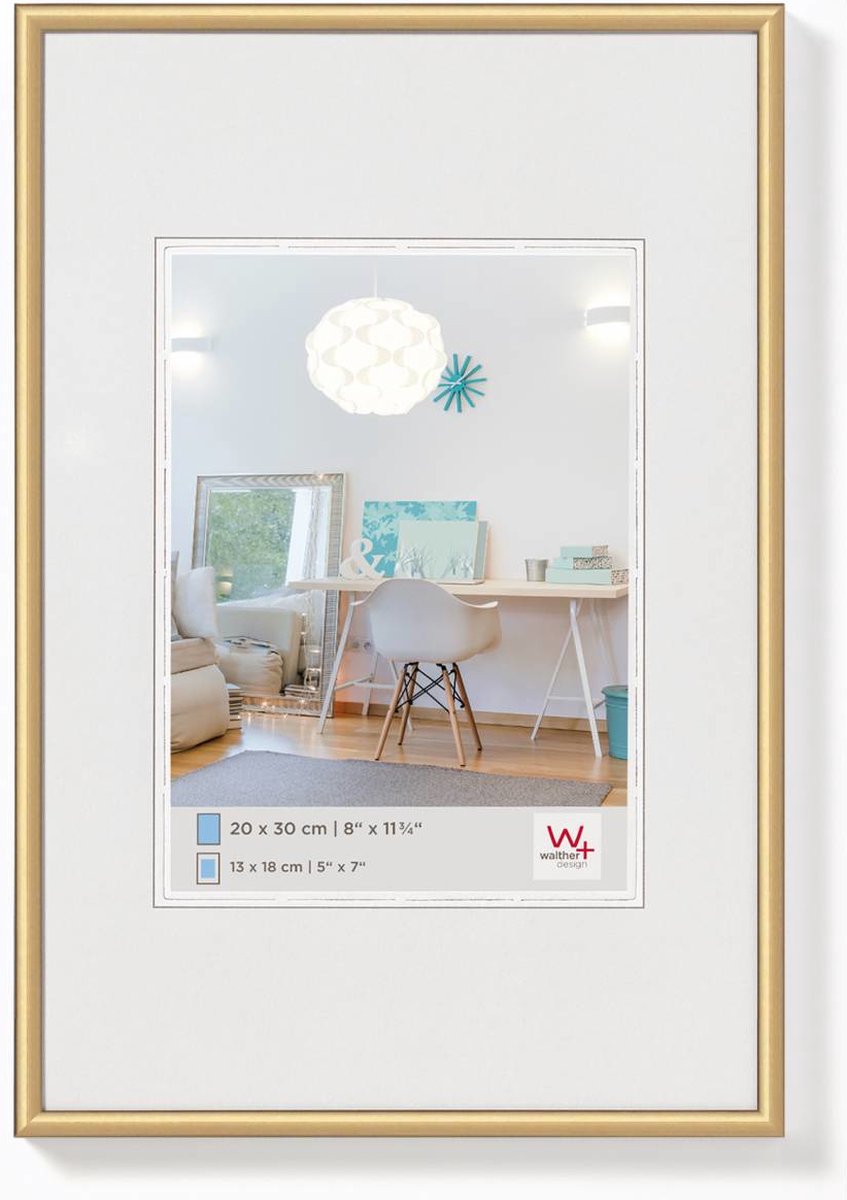 Walther New Lifestyle - Kunststof lijst - Fotoformaat 24x30 cm - Goud