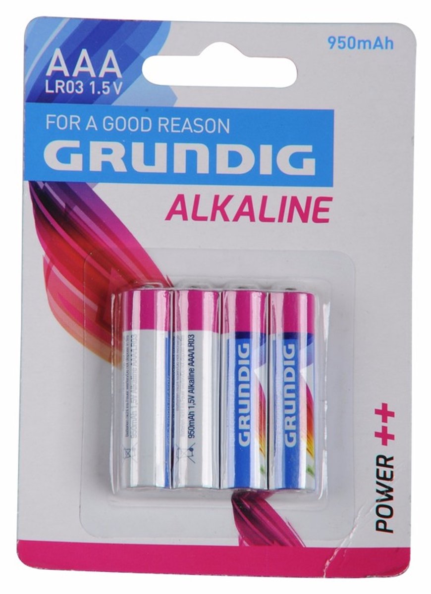 8x Grundig alkaline batterijen AAA - LR03 batterijen