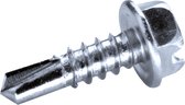 GOEBEL® - 500 x Zeskantkop boorschroeven (Ø x L) 4,8 x 16 mm RVS V2A / A2 (AISI 304/02) GOEBEL zilver GL met Zonder Ring DIN7504 L met sleuf - Schroeven - 8881048160