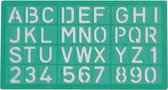 Lettersjabloon Linex 20mm hoofdletters/letters/cijfers