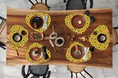 Placemat organisch - Placemats organic - Onderleggers - Kawaii - Patronen - Avocado - 6 stuks