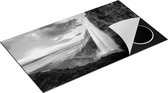 Chefcare Inductie Beschermer Waterval in IJsland met Zonsondergang - Zwart Wit - 91,6x52,7 cm - Afdekplaat Inductie - Kookplaat Beschermer - Inductie Mat