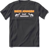 T-Shirt Knaller T-Shirt|Deze Jongen Gaat Trouwen | Vrijgezellenfeest Cadeau Man / Vrouw -  Bride / Groom To Be Bachelor Party - Grappig Bruiloft Bruid / Bruidegom |Heren / Dames Kleding shirt|Kleur zwart|Maat XXL