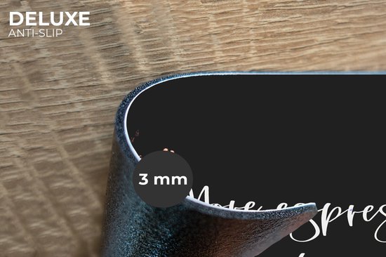 Set de table - Napperons en plastique - Café - Plus d'espresso Moins depresso - Citations - Énonciations - 45x30 cm - 6 pièces - Résistant à la chaleur - Antidérapant - Pad - Amovible