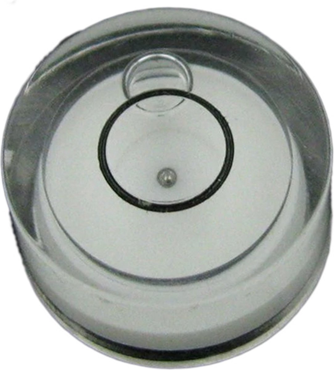 DW4Trading Mini Ronde Waterpas - Acrylglas - Wit - Ø 12x6 mm