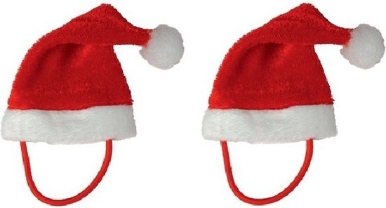 2x Mini bonnet de Noel avec sangle pour jouets en peluche / poupées /  animaux de... | bol.com