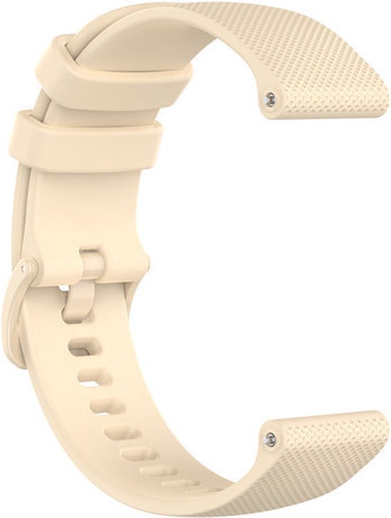 Strap-it Amazfit GTS 3 Bracelet en Siliconen de Luxe - beige