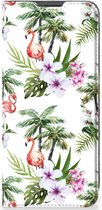 Hoesje met naam OnePlus 10 Pro Telefoonhoesje Flamingo Palms