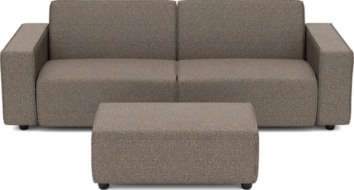 Icon deluxe loungeset 3-zits + hocker small Charcoal