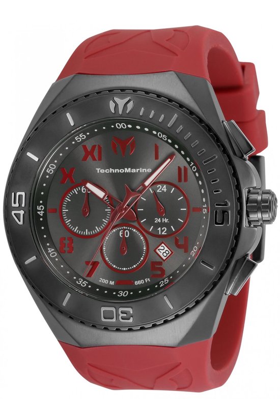 Bracelet De Montre En Cuir Noir 25 Mm - Pour TechnoMarine (ou Compatible) - Occasion - Style Alpina