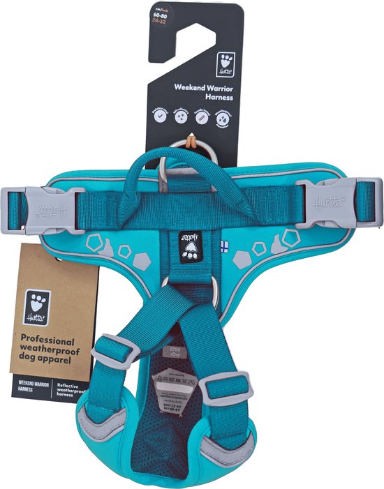 Hurtta Weekend Warrior harness peacock, 6080 cm.