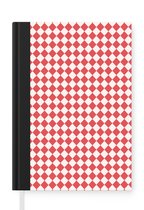 Carnet - Carnet d'écriture - Rouge - Wit - Motifs - Carnet - Format A5 - Bloc-notes