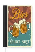 Notitieboek - Schrijfboek - Mancave - Bier - Bier zeurt niet - Kroeg - Café - Notitieboekje klein - A5 formaat - Schrijfblok - Cadeau voor man