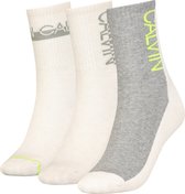 Calvin Klein Jeans Women Sock Athleisure (3-pack) - dames sokken - beige - Maat: One size