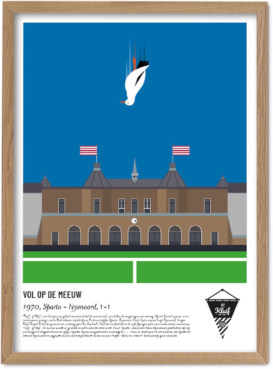 FC Kluif 'Vol op de meeuw' poster - 70 x 50 cm
