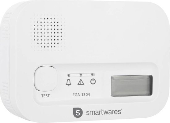 Smartwares FGA-13041 Koolmonoxidemelder - 10 jaar levensduur - BSI Gecertificeerd - CO melder