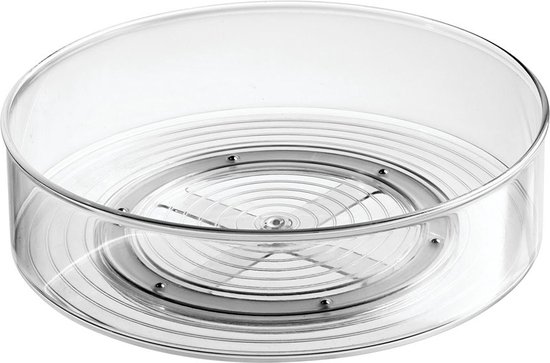 iDesign Draaiplateau met hoge rand koelkast - Transparant | bol.com