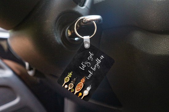 Porte-clés - Let's cuisiner ensemble - Cuisine - Citations - Énonciations - Distribution de cadeaux - Plastique