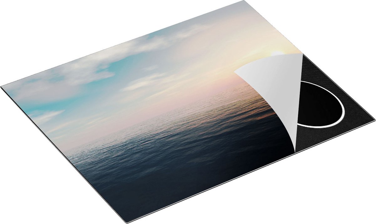 Chefcare Inductie Beschermer Zee Water tijdens Zonsondergang - 65x50 cm - Afdekplaat Inductie - Kookplaat Beschermer - Inductie Mat