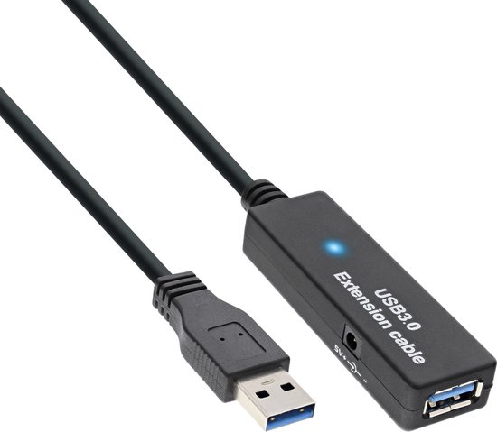 InLine actieve USB naar USB verlengkabel - USB3.0 - tot 0,9A - 5 meter ...