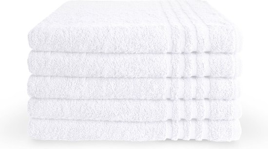 Byrklund handdoeken 70x140 - set van 5 - Hotelkwaliteit - Wit