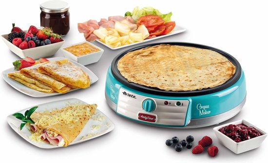 Ariete 0202/01 Pannenkoekenmaker - Crêpemaker - 30 centimeter - Regelbare thermostaat - Inclusief Accessoires - blauw — afbeelding 5