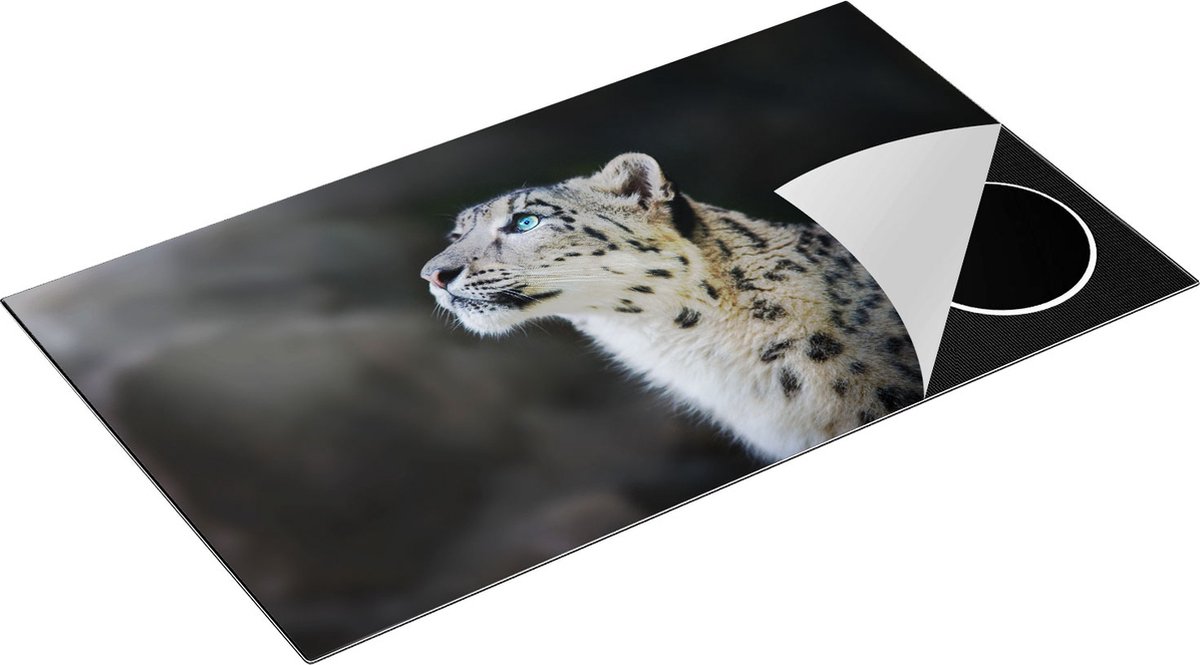 Chefcare Inductie Beschermer Luipaard met Blauwe Ogen - 91,2x52 cm - Afdekplaat Inductie - Kookplaat Beschermer - Inductie Mat