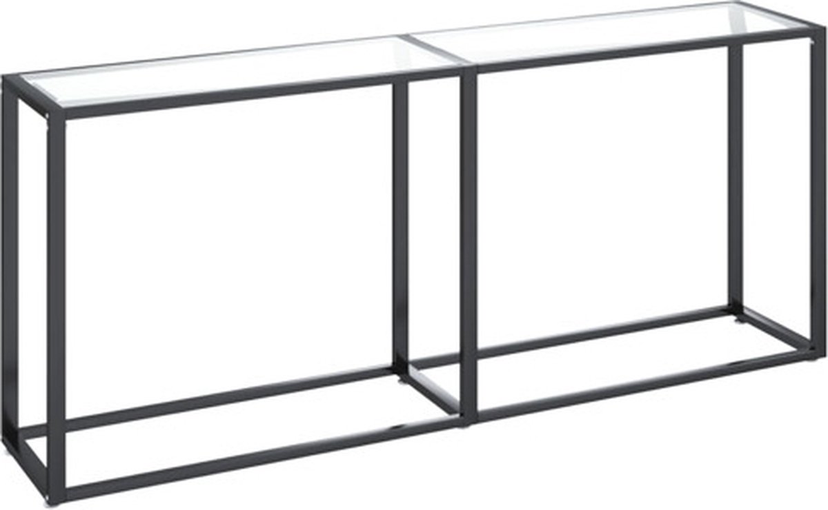 vidaXL Wandtafel - 180x35x75,5 - cm - gehard - glas - transparant Doorzichtig