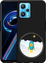 Realme 9 Pro Hoesje Zwart To the Moon - Designed by Cazy
