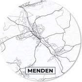 Muismat - Mousepad - Rond - Menden - Stadskaart - Plattegrond - Kaart - 20x20 cm - Ronde muismat
