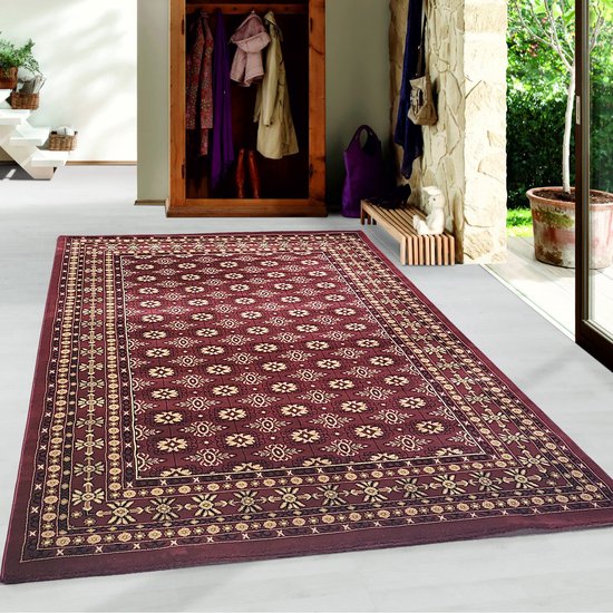 Flycarpets Klassiek Vloerkleed Marrakesh - Oosters Tapijt - Perzisch - Rechthoekig - Voor binnen - Bordeaux Rood - Laagpolig - 160x230 cm