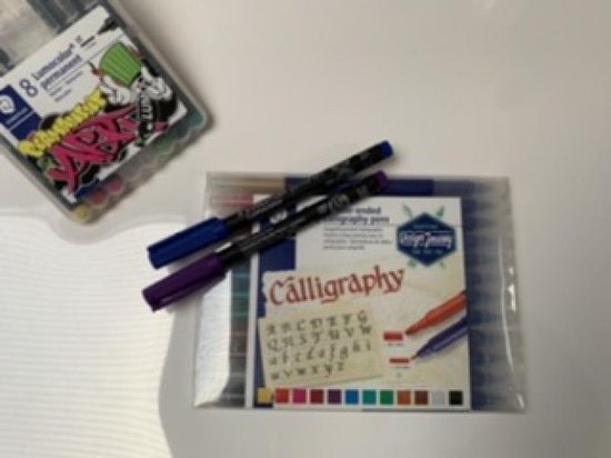 Staedtler Double-Ended Calligraphy Pen Pack Of 12 Assorted Colours, Model: 3005 TB12 ST, Multicoloured