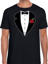 Maffiabaas / gangster pak zwart shirt voor heren - Gangsters verkleedkleding S