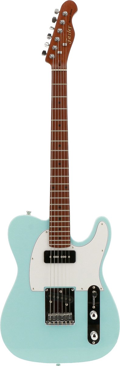 Fazley Sunset Series Tempest 90 Sky Blue elektrische gitaar met gigbag