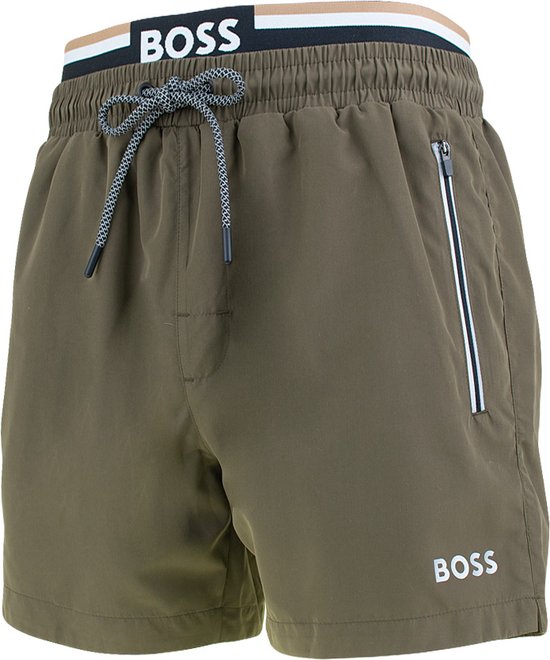 Hugo Boss thornfish rits zwemshort groen M
