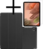 Hoesje Geschikt voor Samsung Galaxy Tab S6 Lite Hoesje Case Hard Cover Hoes Book Case Met Screenprotector - Zwart