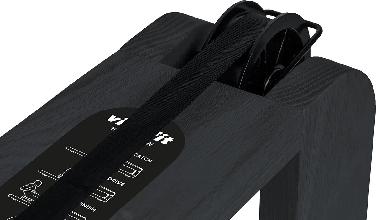VirtuFit Elite Roeitrainer Waterweerstand Zwart Berkenhout - afbeelding 2