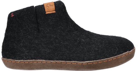 Tofvel Mula Wolvilt Sloffen Black | Zwart | Wolvilt | Maat 42 | TF100036