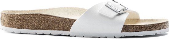 Birkenstock Madrid Slippers Femme White Regular-fit |  Blanc | Simili cuir | Taille 43