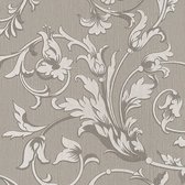 Textiel look behang Profhome 956336-GU textiel behang gestructureerd in textiel look mat grijs beige 5,33 m2