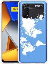 Xiaomi Poco M4 Pro Hoesje World Map - Designed by Cazy