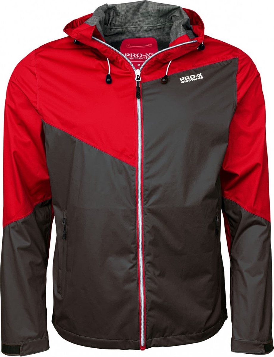 en antraciete 4-way stretch heren regenjas Liam van Pro-X Elements Grijs