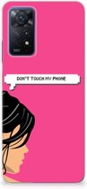 Smartphone hoesje Xiaomi Redmi Note 11 Pro 5G Back Case Siliconen Hoesje Woman Don't Touch My Phone
