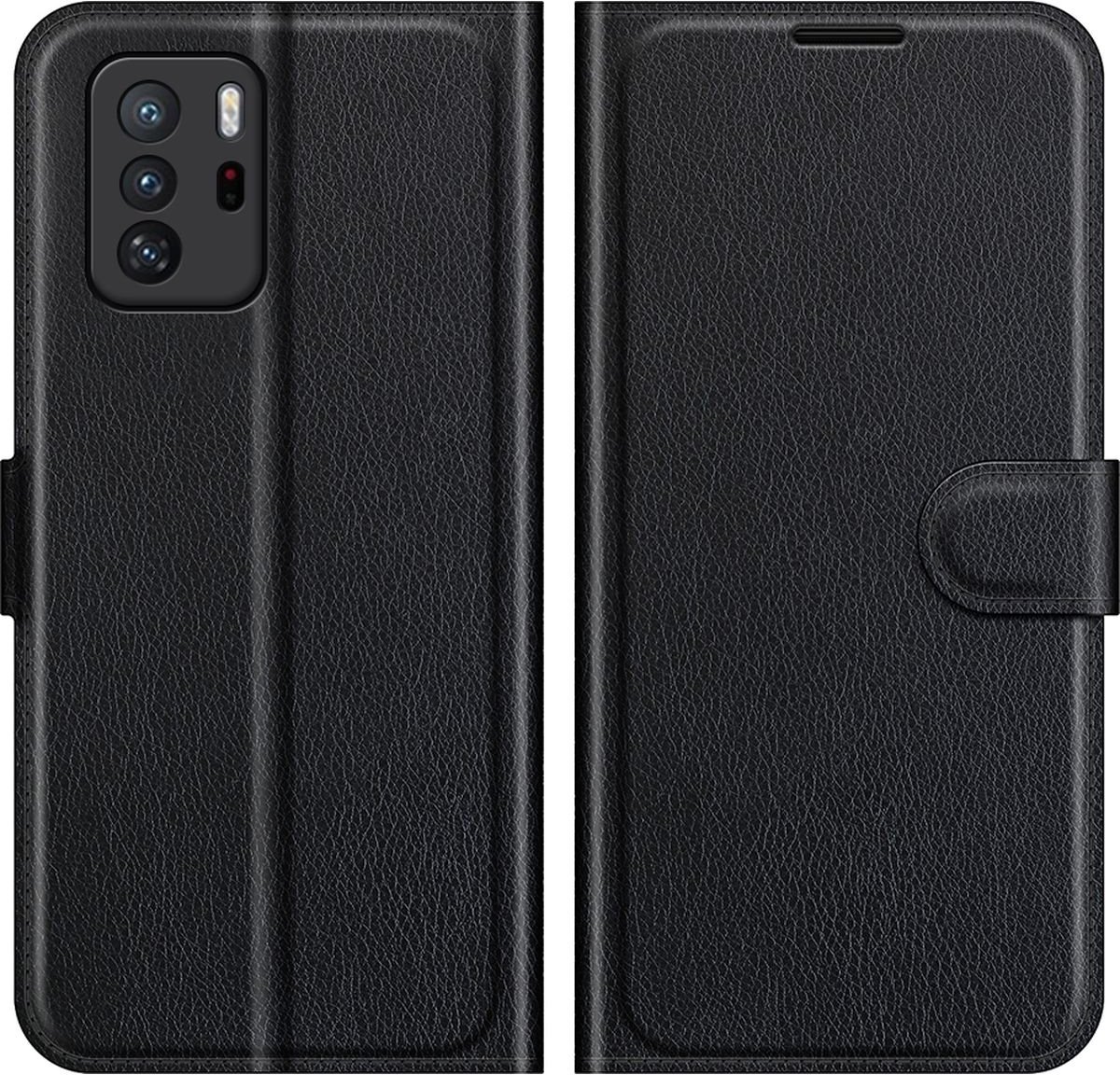 Mobigear Telefoonhoesje geschikt voor POCO X3 GT Hoesje | Mobigear Classic Bookcase Portemonnee | Pasjeshouder voor 3 Pasjes | Telefoonhoesje voor Pinpas / OV Kaart / Rijbewijs - Zwart