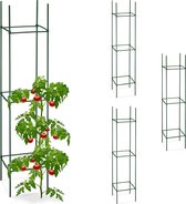 plantensteun set van 4 - 150 cm - voor klimplanten - metaal - tomatensteun